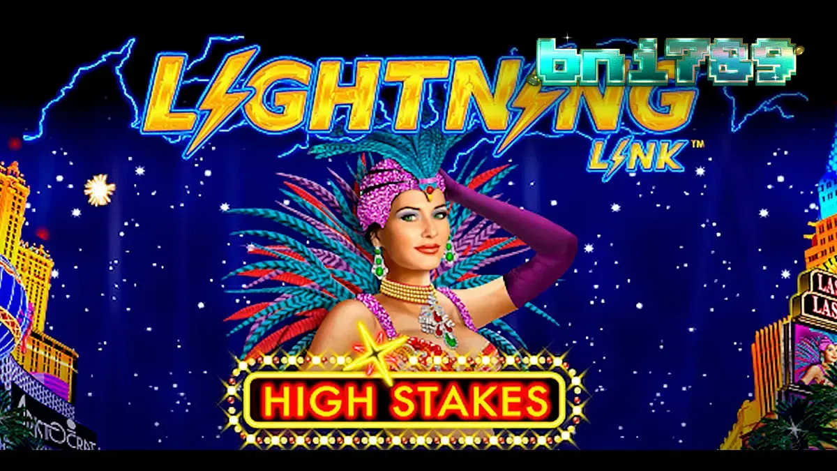 Tampilan layar permainan slot Lightning Link High Stakes dengan nuansa kasino mewah