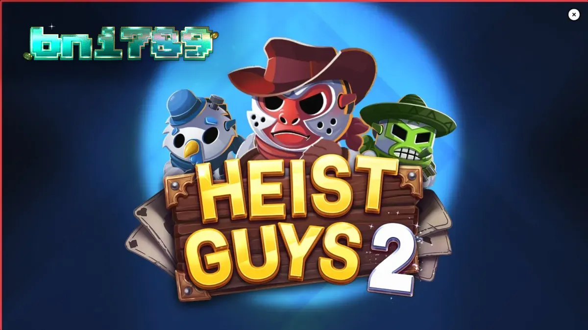 Tampilan antarmuka mobile slot Heist Guys 2 dengan latar belakang gurun